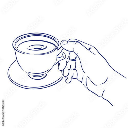 cup of fragrant coffee in hand