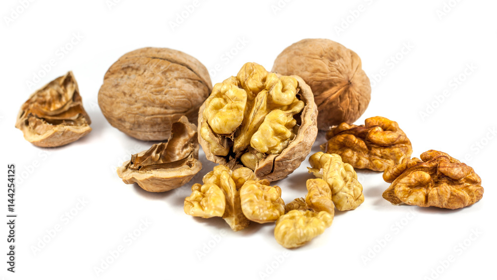 walnuts in shell isolated on white background walnuts in shell isolated on white background