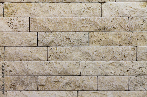 Natural Italian stone. Smooth travertine surface	