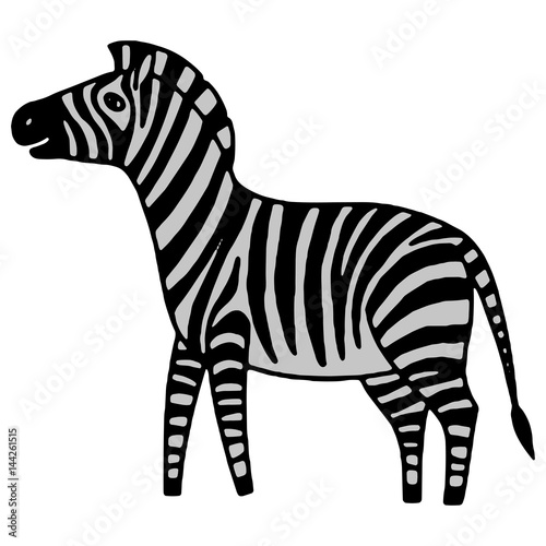 black and white zebra vector illustration