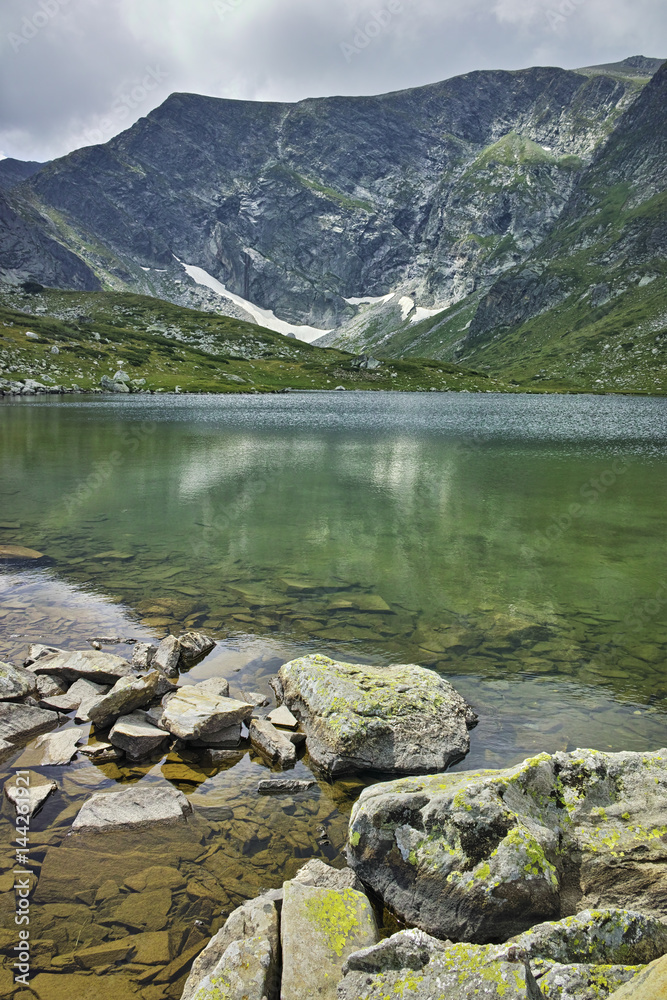 Fototapeta premium Amazing landscape of The Twin lake, The Seven Rila Lakes, Bulgaria