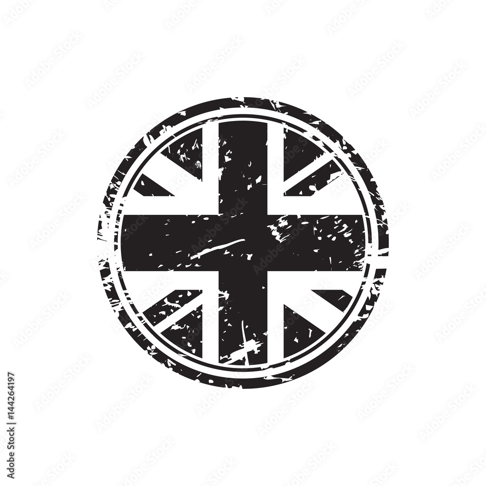 Great Britain grunge rubber stamp with British flag, black isolated on white background, vector illustration. Great Britain grunge rubber stamp with British flag, black isolated on white background, vector illustration.