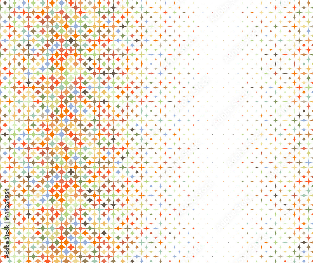 Seamless colorful star pattern.