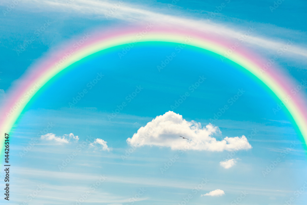 
rainbow and clouds