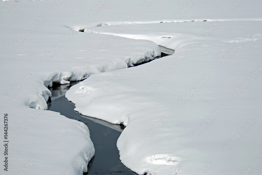 Meandering Stream in Winter