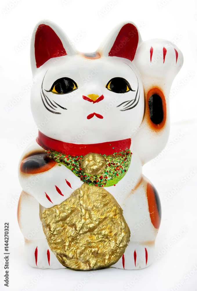 Traditional Asian Lucky Kitty figurine.