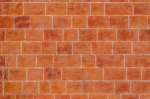 Brown tile wall Texture,Background.