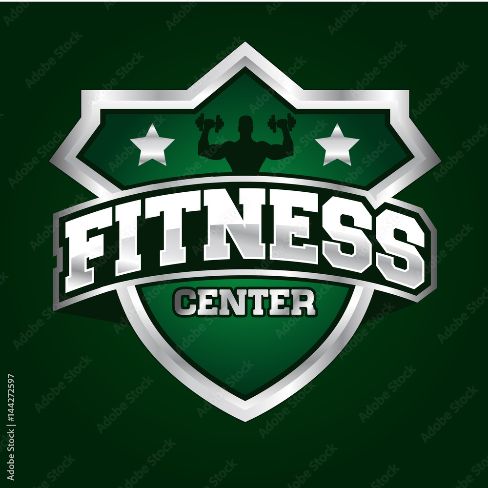 Fitness club logo. Vector illustration