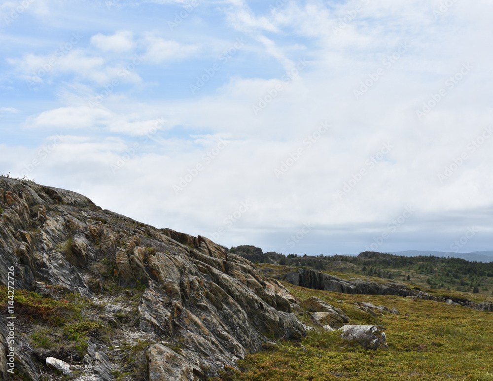 Ταπετσαρία Barren rocky landscape on a bright sunny day in Newfoundland