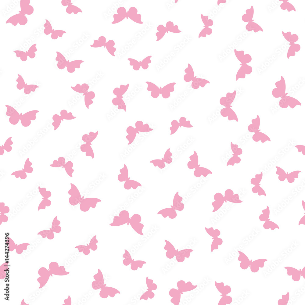 Cute pink butterflies random pattern Cute pink butterflies random pattern