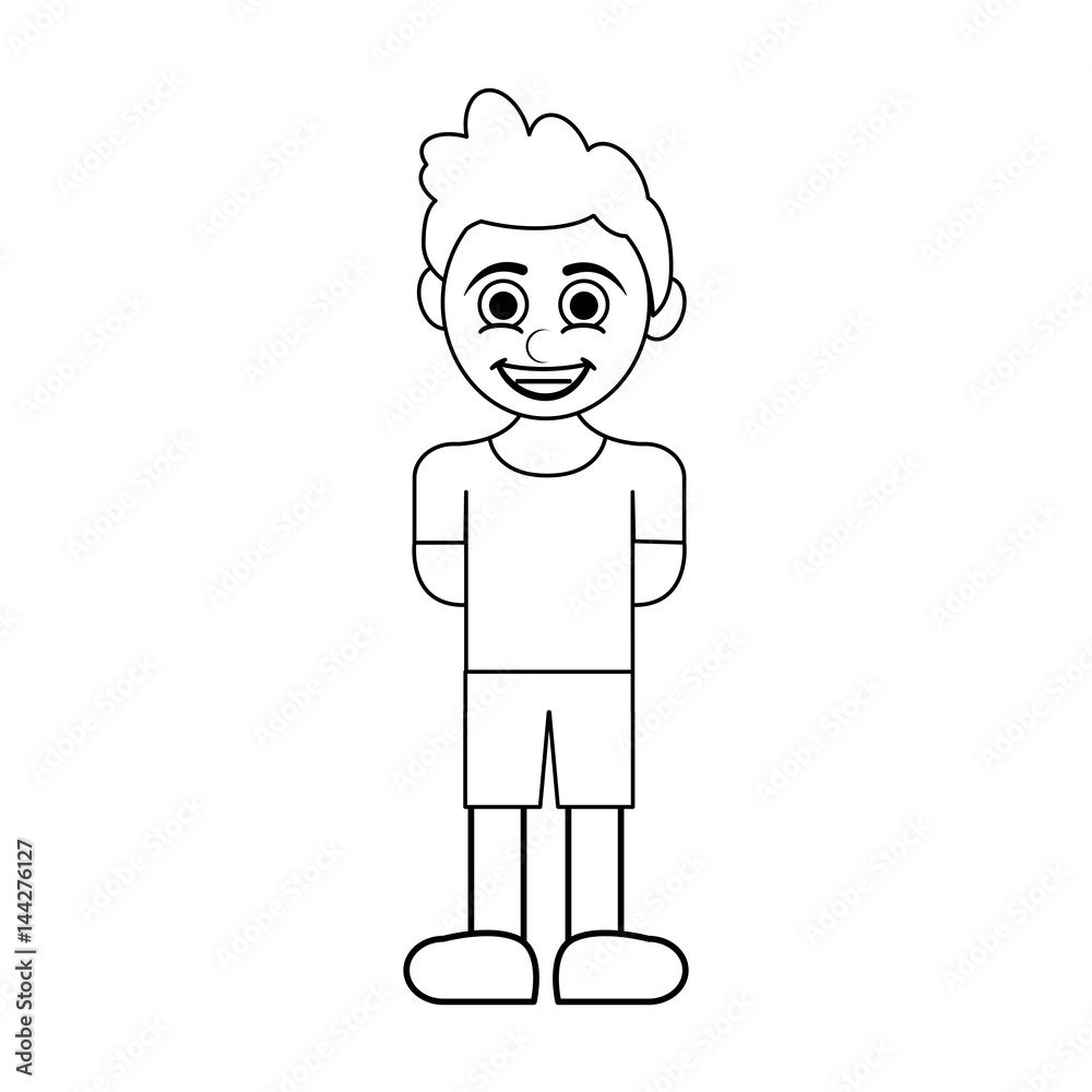 boy cartoon icon over white background. vector illustration boy cartoon icon over white background. vector illustration