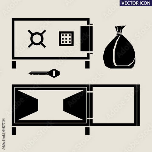 Finance, banking, storage and savings, vector icon