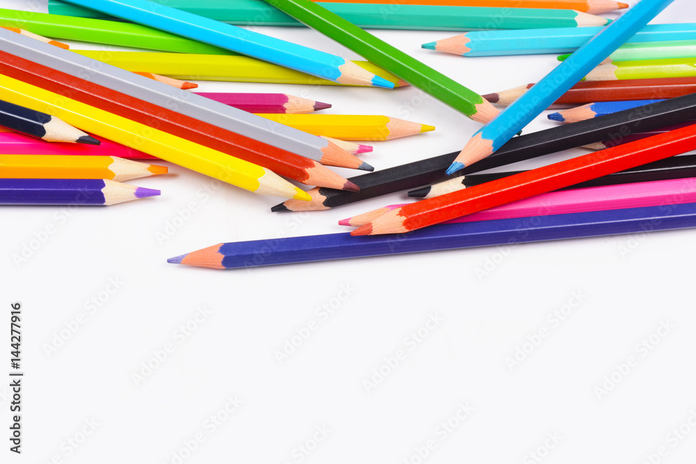 Color pencils isolated on white background professionally Color pencils isolated on white background professionally