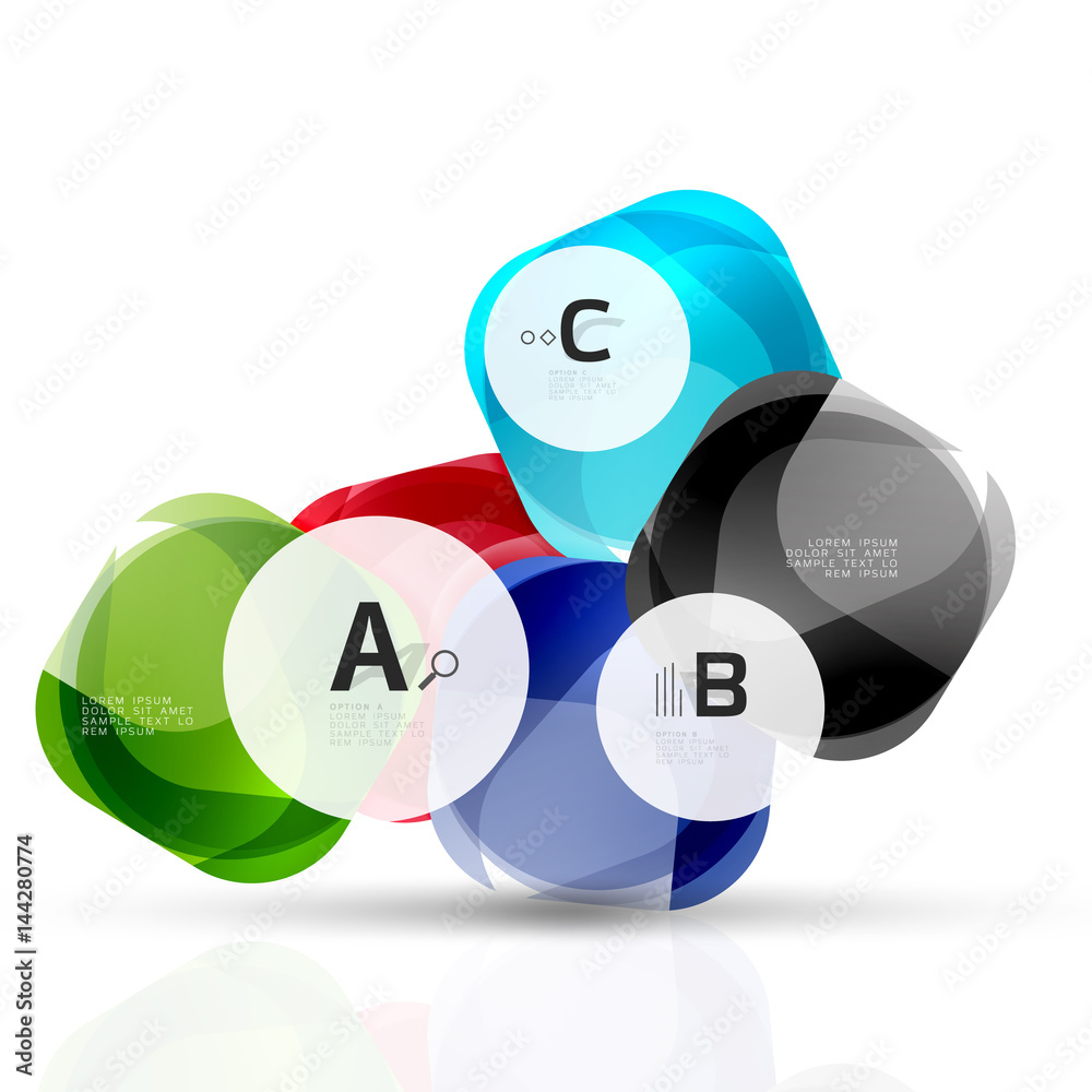 Futuristic flying squares, abstract background template