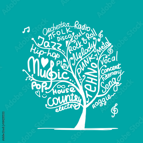 Music tree, sketch for your design
