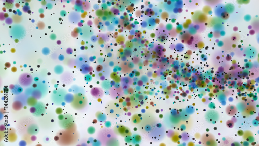 Beautiful colorful bokeh blurred background defocused dots