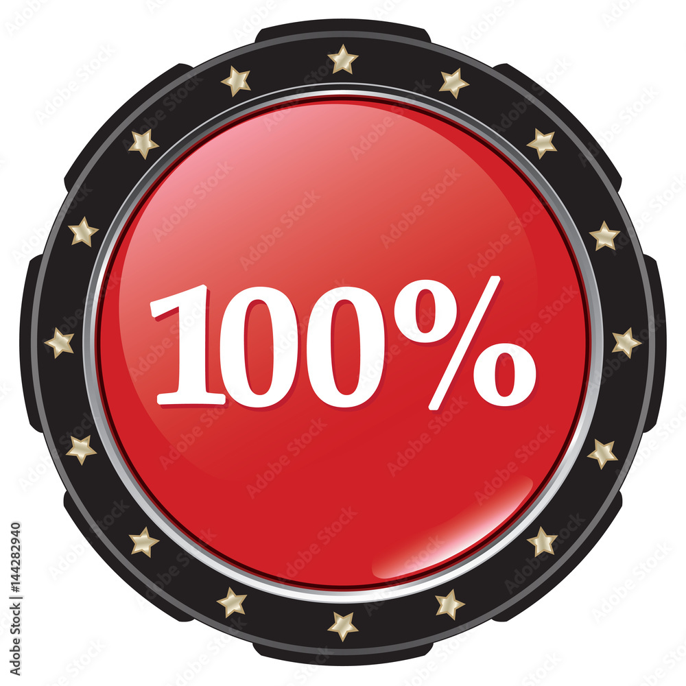 Fototapeta premium 100 percent icon