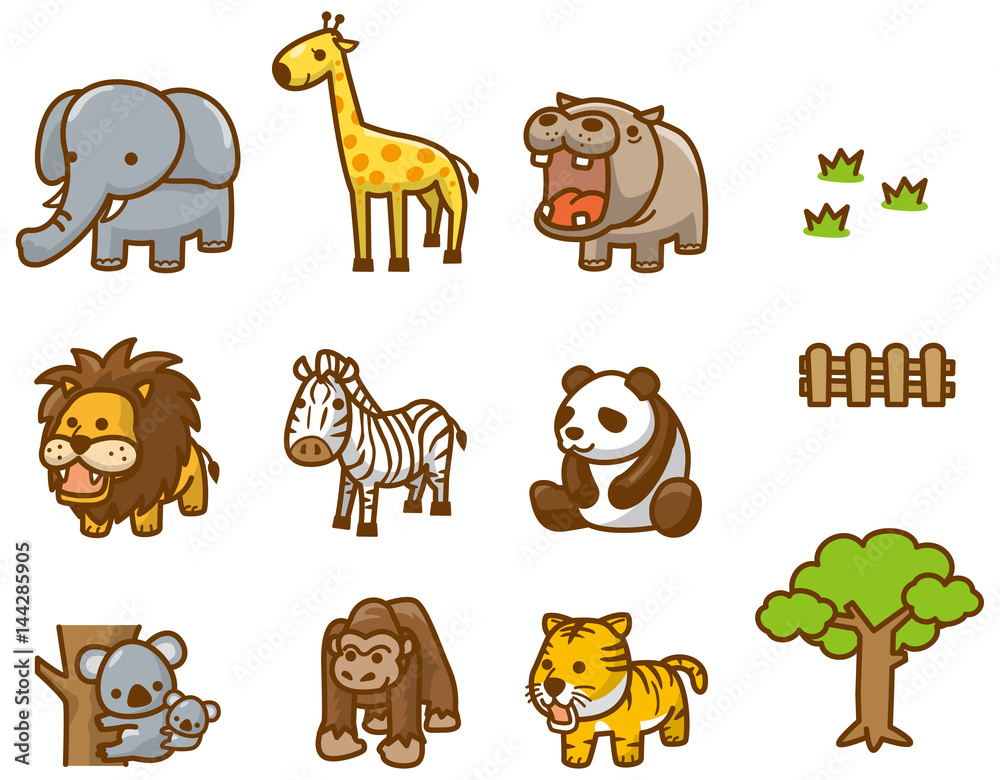 動物園の動物達のイメージイラスト9頭セット Stock ベクター Adobe Stock 動物園の動物達のイメージイラスト9頭セット Stock ベクター Adobe Stock