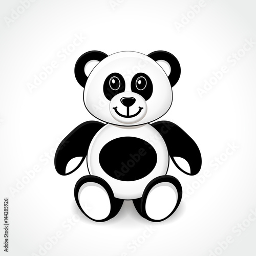 white and black panda