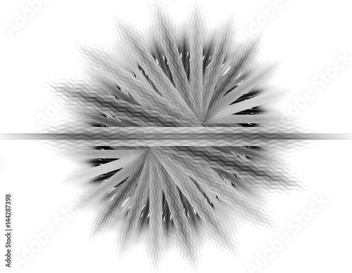 Monochrome abstract fractal illustration 