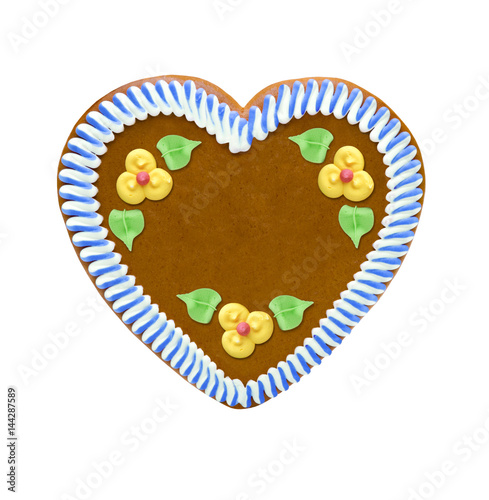 Lebkuchednherz mit Blümchen