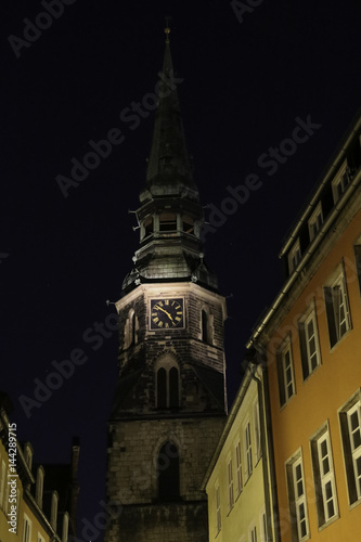 Kreuzkirche in Hannover bei Nacht