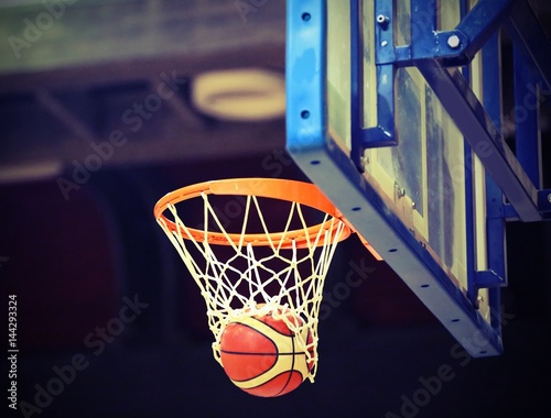 basketball going into the basket after a cool shot © ChiccoDodiFC