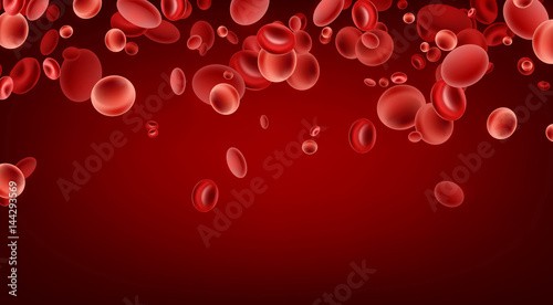 Red streaming blood cells background.