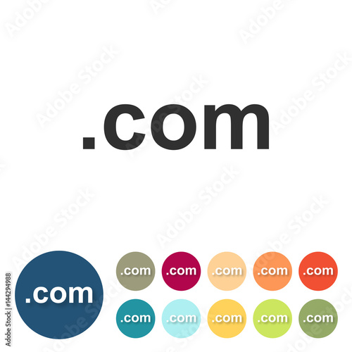 Button-Set bunt - com Domain