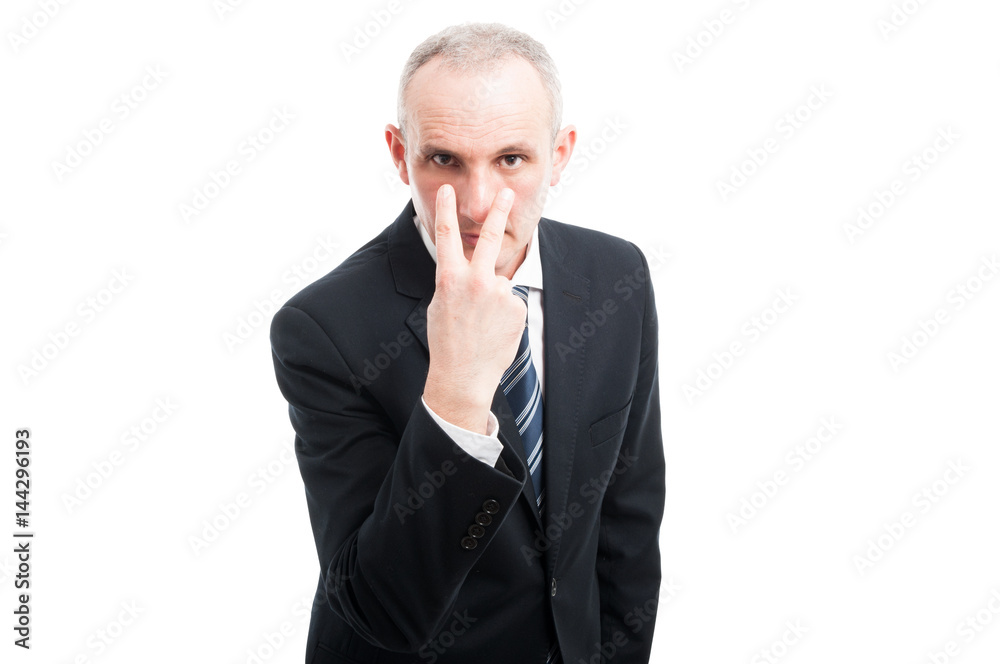 Portrait of elegant man showing look into my eyes Portrait of elegant man showing look into my eyes