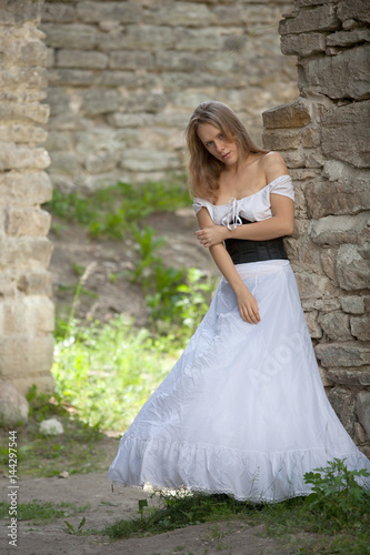 A girl in old clothes in old Tallinn © Rauf Kerimov