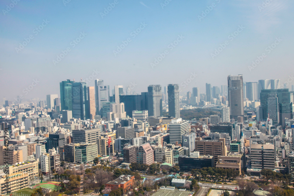 Tokyo view cityscape | Asian Japan travel metropolis landscape on March 30, 2017