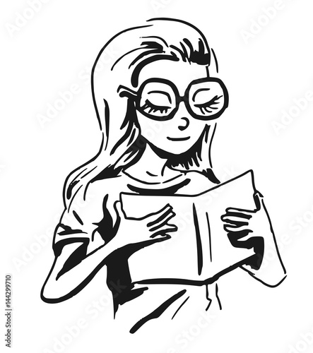 Meisje leest een boek