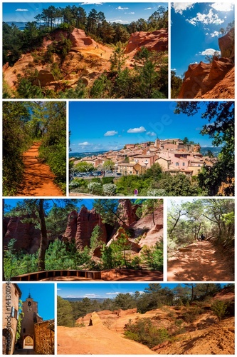 Obraz na płótnie Roussillon, sentier des ocres, Vaucluse.