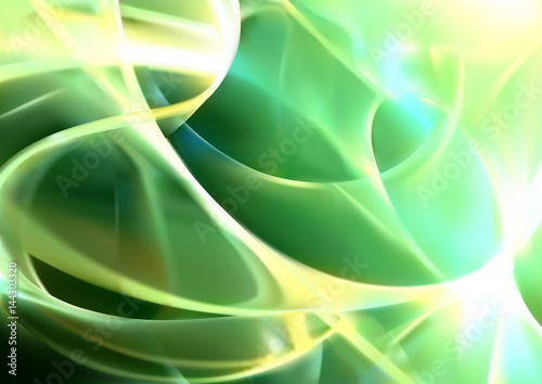 Abstract Background with Energetic Light Beams - Detailed Illustration, Vector