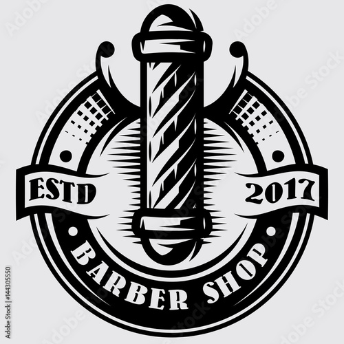 template for barber pole on the topic of barber shop