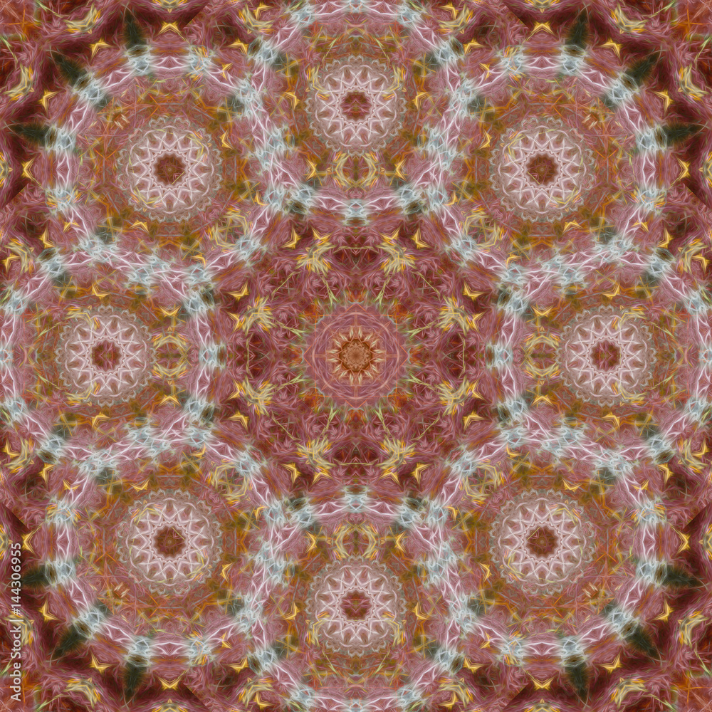 Beautiful kaleidoscope seamless pattern