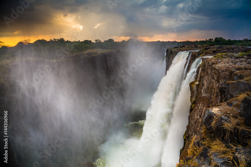 Victoria Falls on Zambezi river - Livingstone-Zambia  Mosi-oa-Tunya 
