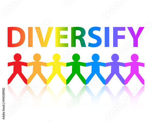 Diversify Paper People Rainbow