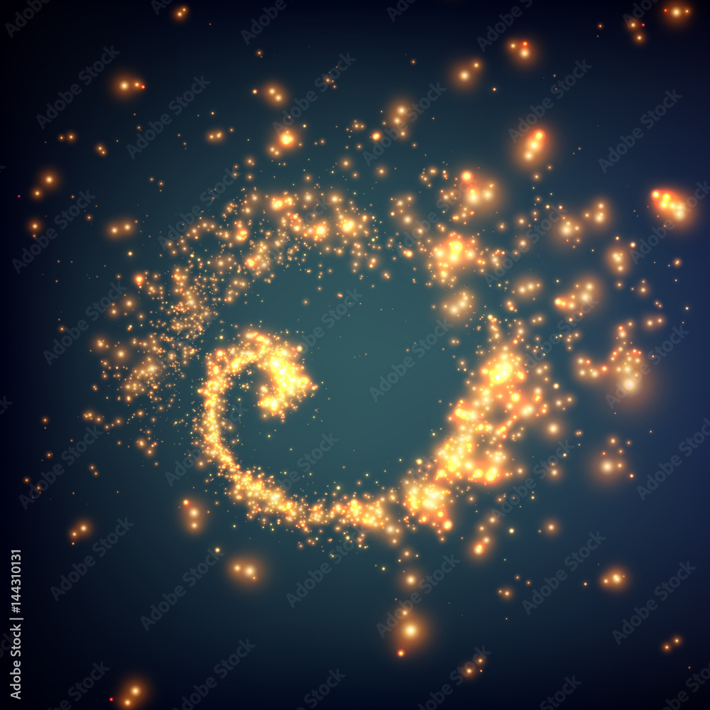 Abstract vector swirl of glowing particles. Futuristic technology style. Elegant background for business presentations or gift cards.EPS10 Abstract vector swirl of glowing particles. Futuristic technology style. Elegant background for business presentations or gift cards.EPS10