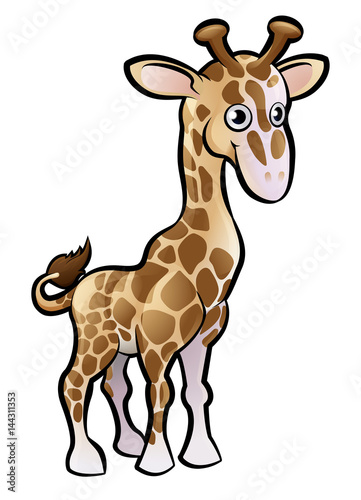 Giraffe Safari Animals Cartoon Character