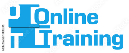 Online Training Blue Abstract Stripes 
