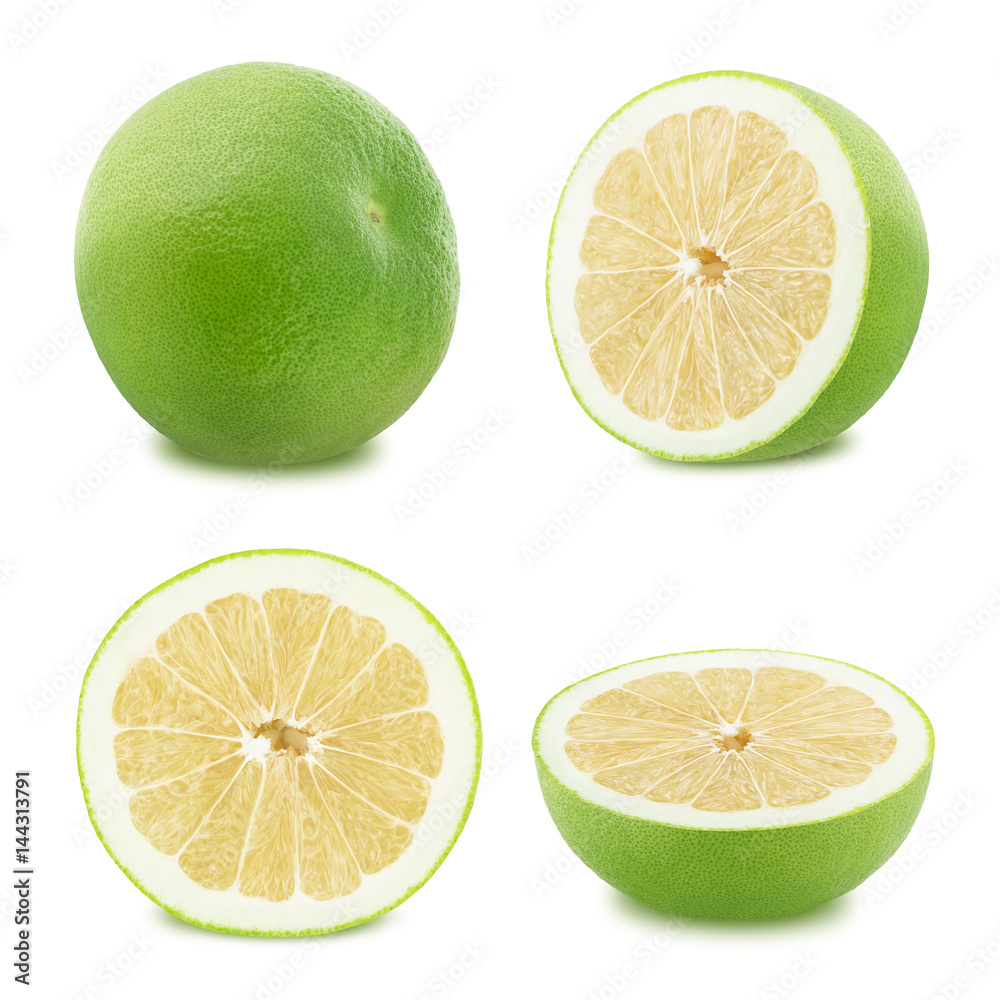 Set of oroblanco isolated on a white background