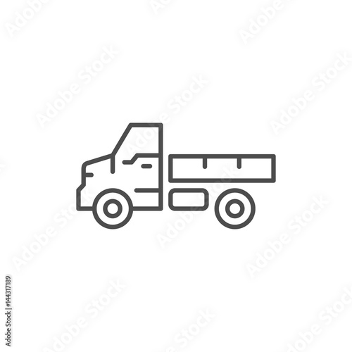 Cargo truck line icon