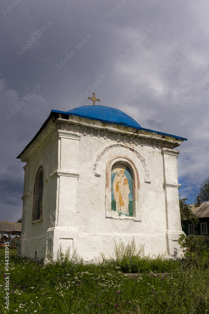 View on old orthodox chapel