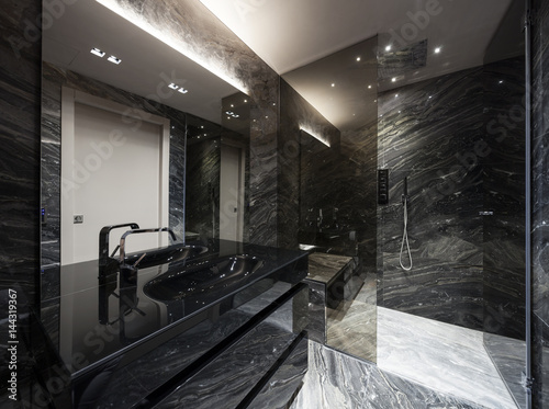 Interior of modern bathroom photo