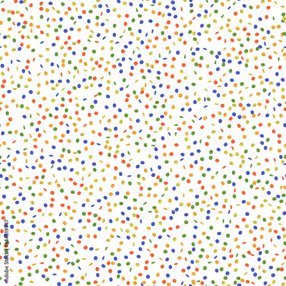 Colorfull confetti vector seamless  background.