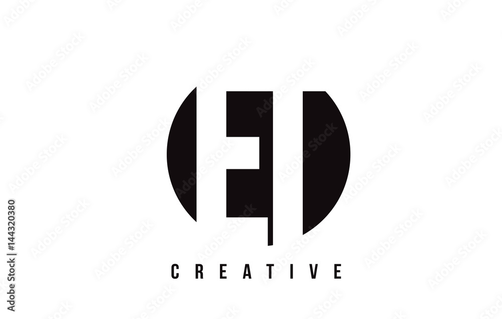 ET E T White Letter Logo Design with Circle Background.