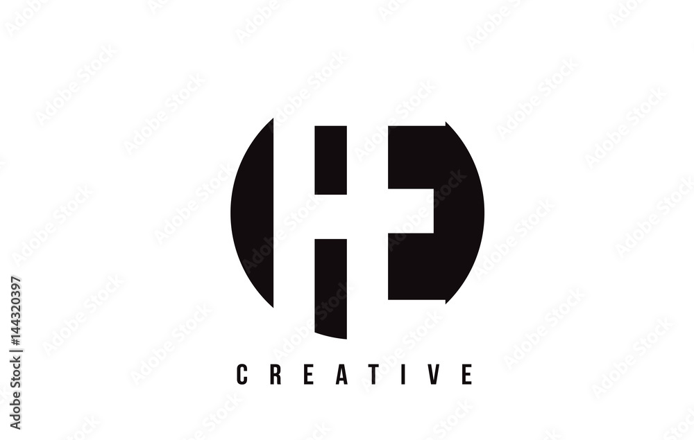 Fototapeta premium FE F E White Letter Logo Design with Circle Background.