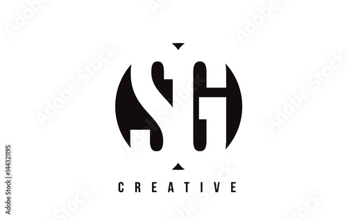 SG S G White Letter Logo Design with Circle Background.